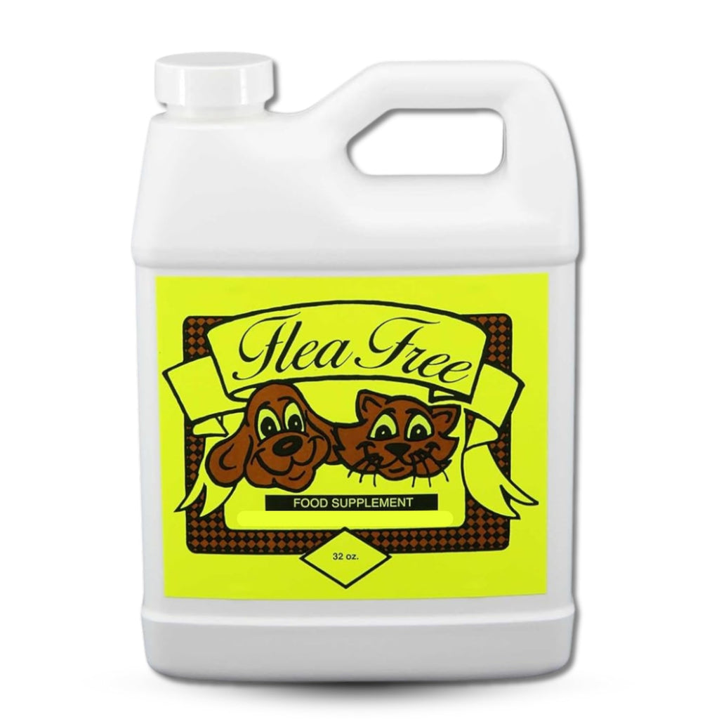 Flea Free Pure Organic Food Supplement - Anti-Flea Formula Dog Vitamins - Dog Vitamins and Supplements - Dog Multivitamin to Avoid Blood-Feeding Insects - Multivitamin for Dogs Chemical-Free (32 oz)