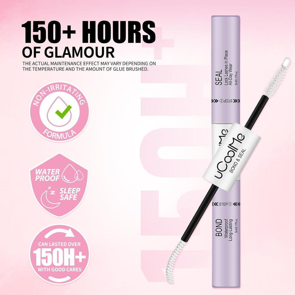 uCoolMe Flora Lash Clusters Kit 8-18mm Hybrid Volume Wispy Eyelash Clusters Kit D Curl - WideSpan 0.05mm Ultra-Thin Black Band