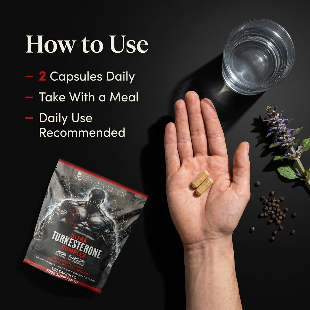 Turkesterone Ultra Complex 5000mg Vegan Capsules, 120 Capsules