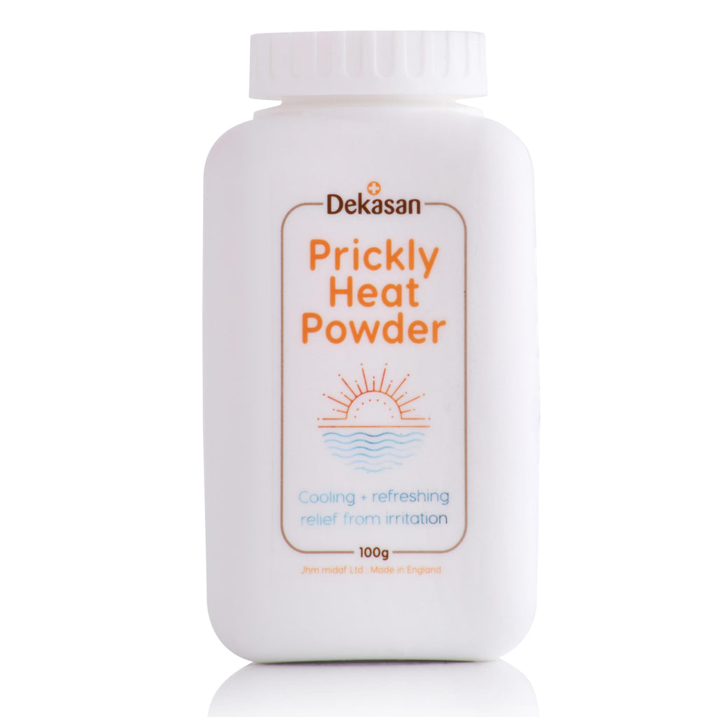 Dekasan Prickly Heat Body Powder for Relief from Prickly Heat, Milaria, Heat Rash | Proudly Made in the UK | Travel Size | Trusted Globally — Over 1 Million Units Sold Worldwide.