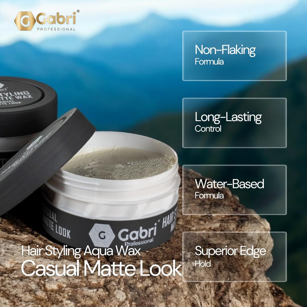 Gabri Hair Styling Wax 150ml, Hair Gel Wax, Edge Control, Maximum Control and Long Lasting, Men & Women Hair Wax (Casual Look)