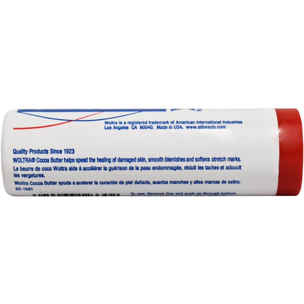 Woltra 100 Percent Cocoa Butter 1 oz. Stick (Pack of 12) 012330