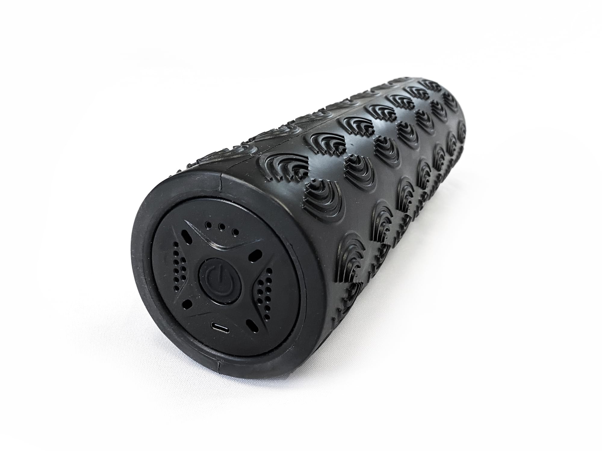 Power Plate Vibrating Massage Roller with 4 Levels, Rechargeable Foam Roller with 3-Hour Battery, TSA Approved for Carry-On, Black