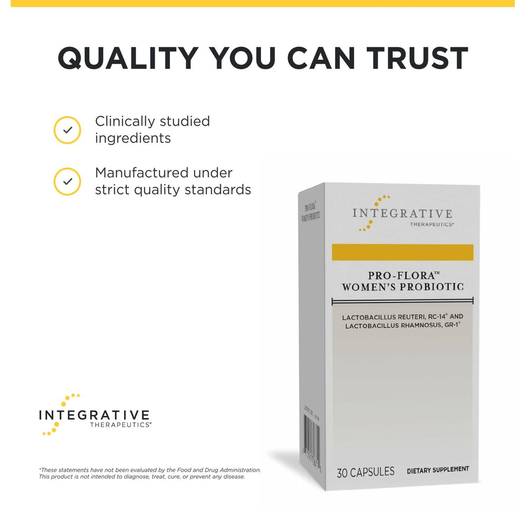 Integrative Therapeutics Pro-Flora Women’s Probiotic - Vaginal Health Probiotic*- Supports Urogenital Health in Women* - Convenient Daily Use - 30 Capsules (30 Capsules)
