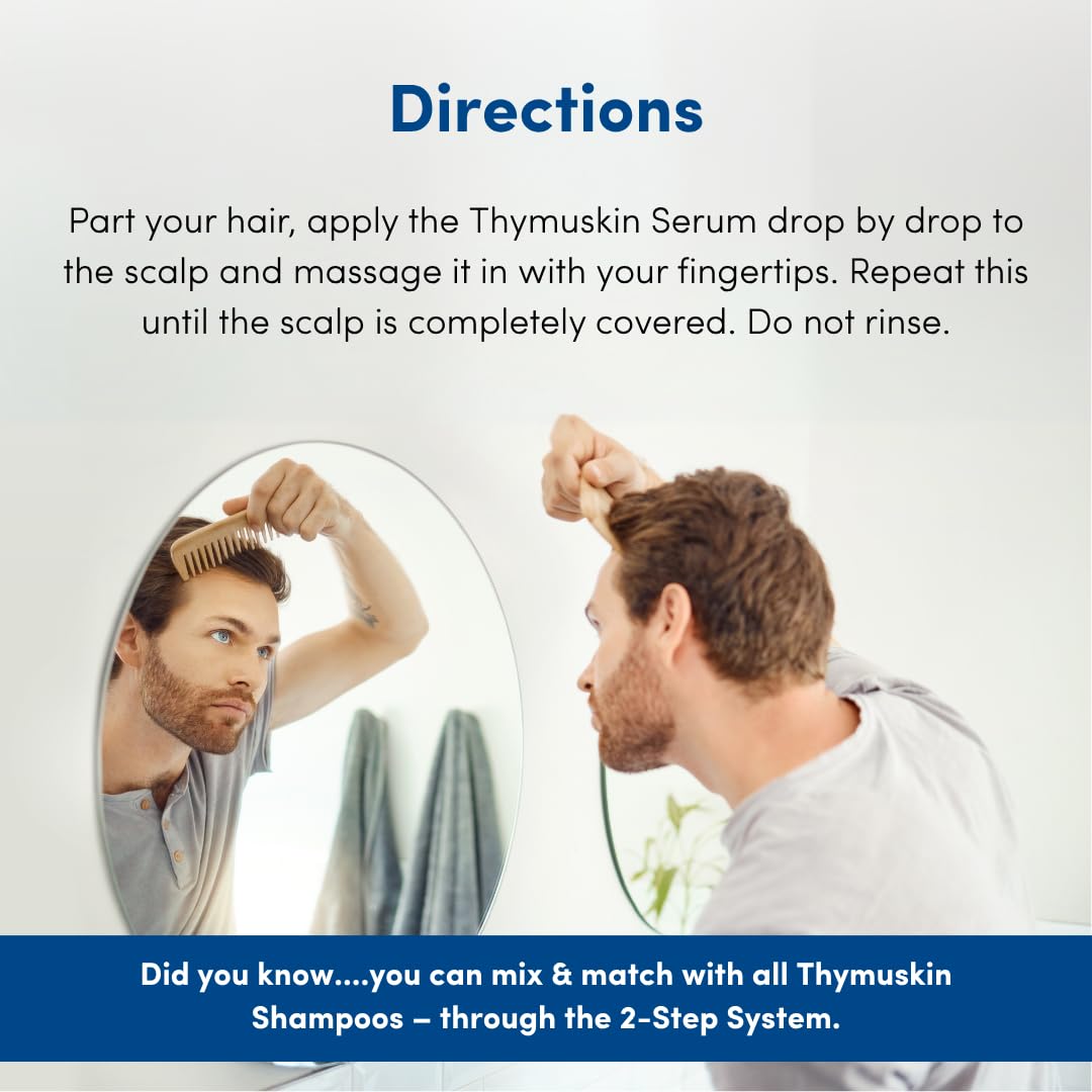 THYMUSKIN® Classic Serum | Hair Revitalizing Scalp Treatment with GKL-02 Thymic Peptide Complex | Thinning Hair & Scalp Nourishment | Step 2 of 2 for Men & Women | Silicone & Paraben Free | 200ml