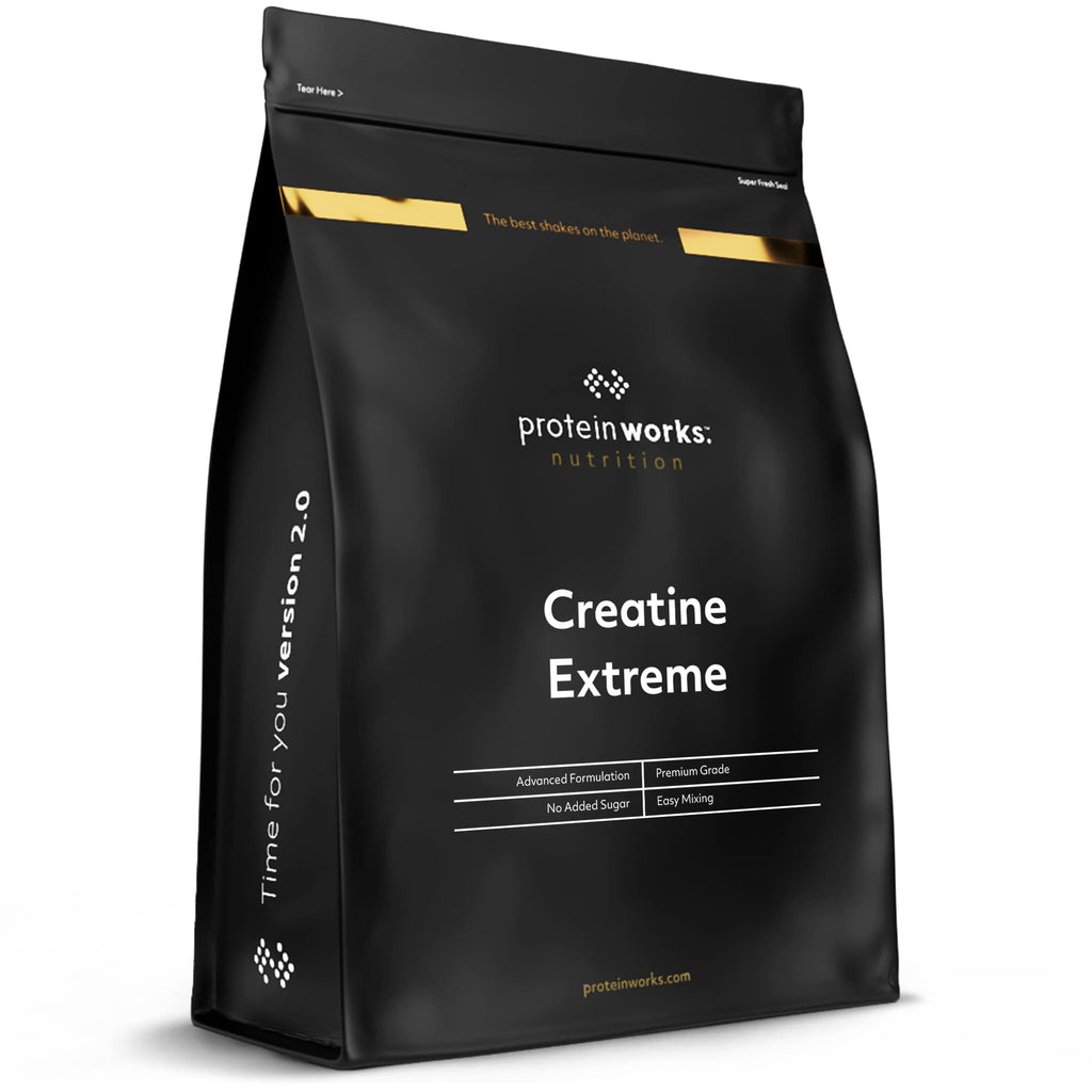 Protein Works - Creatine Extreme, Award-Winning 7g Superblend, Creatine Monohydrate, Citrate, Pyruvate, Optimal 2.4g Beta-Alanine, Enhanced with Glycine, Taurine & Dextrose, Orange Burst, 400g