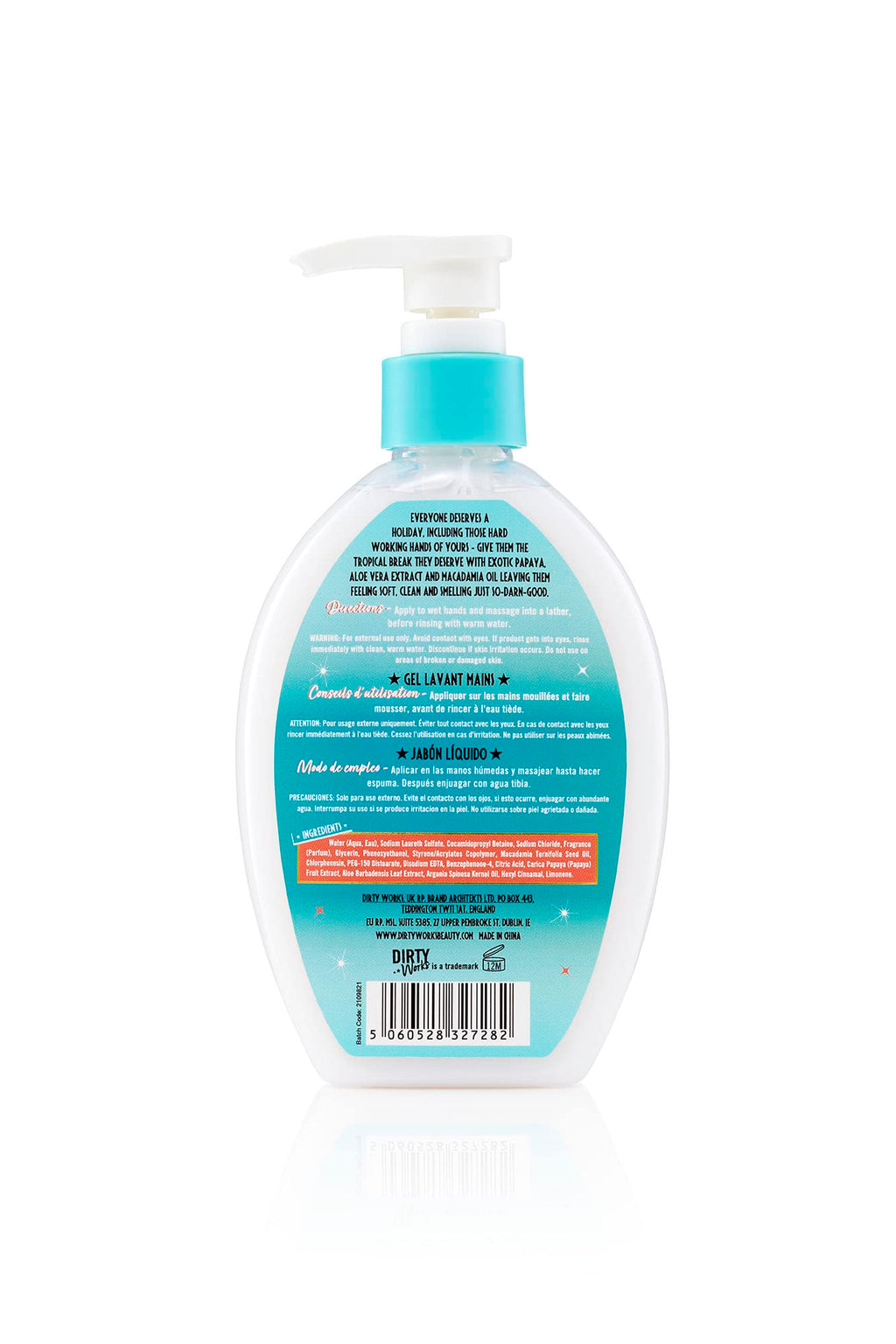 Dirty Works Destination Hydration Moisturising Hand & Body Lotion, Vegan Hand Cream 250ml Pump Dispenser