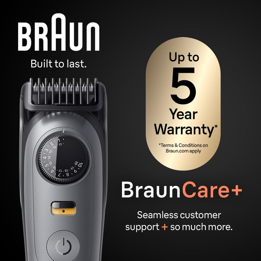 Braun All-in-One Style Kit Series 5 5480, 8-in-1 Trimmer for Men with Beard Trimmer, Body Trimmer for Manscaping, Hair Clippers & More, Ultra-Sharp Blade, 40 Length Settings, Waterproof