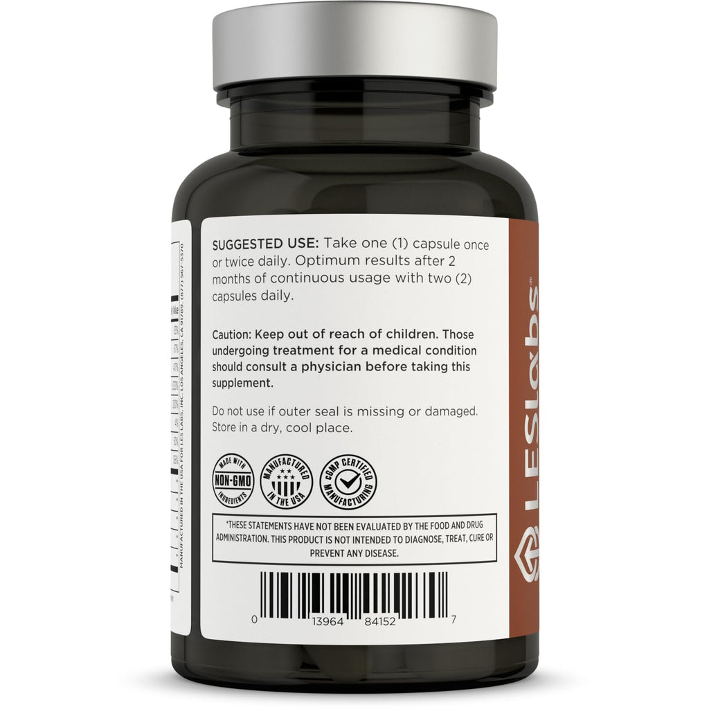LES Labs Hair Health – Hair Growth & Nails Supplement, Improved Thickness, Strength & Fullness – Keratin, Biotin, Pumpkin Seed & MSM – 60 Capsules
