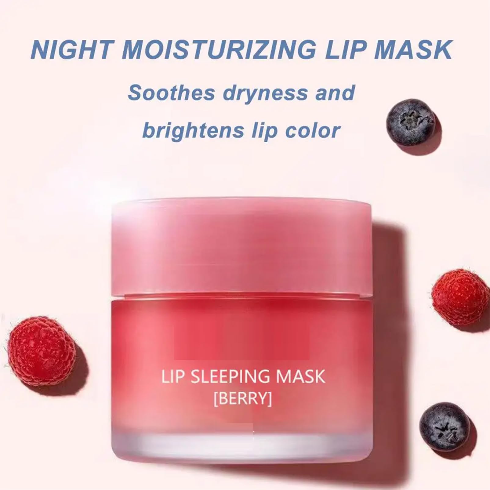 4-Pack Lip Sleeping Mask & Lip Balm Set - Fruit Moisturizing, Hydrating Lip Balm for Dry & Chapped Lips, Repairs & Protects - Women & Teenage Girls Gift, 8g x 4