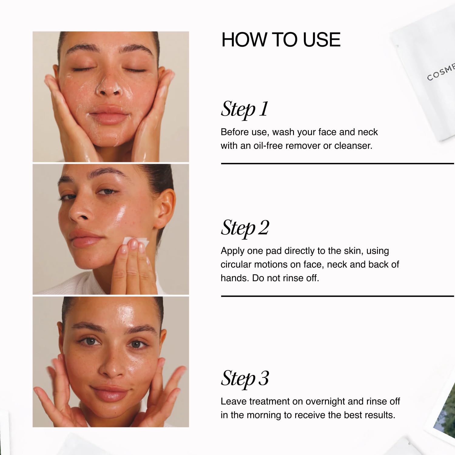 Cosmetic Consult Miracle Skin Transformation By Ashley Stobart | Rejuvenates & Refreshes Skin Overnight, Smooths Wrinkles & Acne, Boosts Collagen, Anti-Ageing Skin Cleanser | 4 x Skincare Sachets