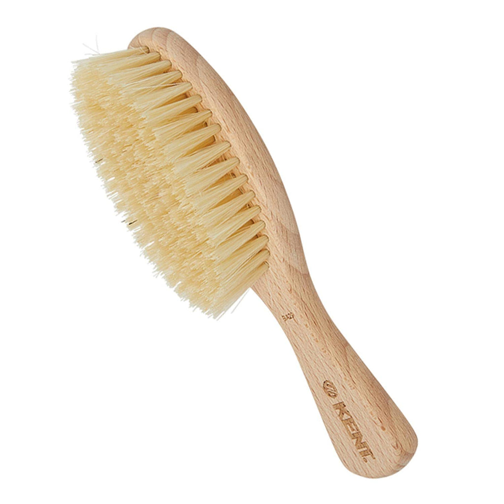 Kent Baby Soft Bristle Beechwood Brush with Canvas Travel Pouch - BA29