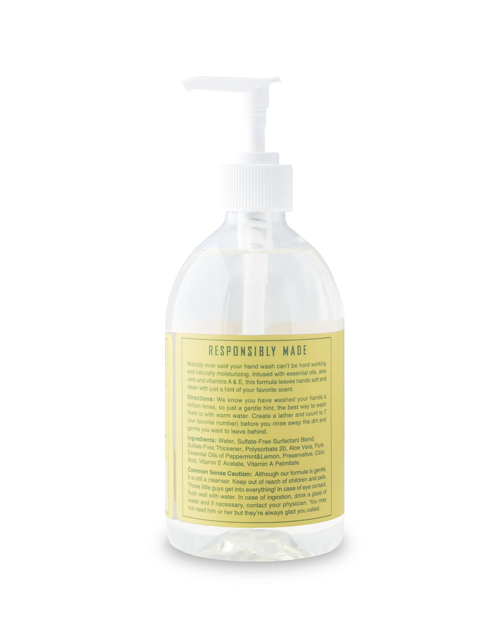 Rebel Green Liquid Hand Soap - Moisturizing Natural Bathroom & Kitchen Liquid Soap - Gentle Household Hand Wash (Peppermint and Lemon, 16.90 Fl Oz (Pack of 4))
