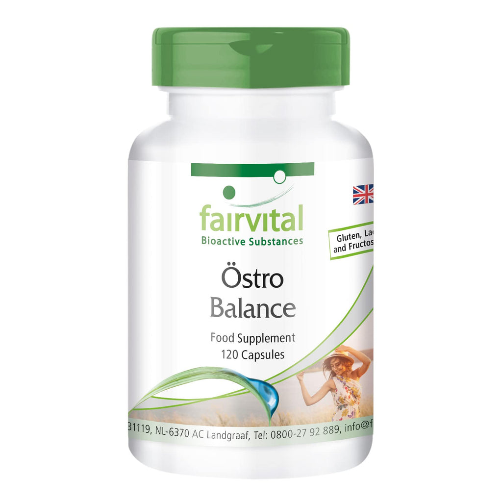Fairvital Östro Balance - Support for Menopause - 120 Capsules - High Dose - Soy Isoflavones + Vitamin E