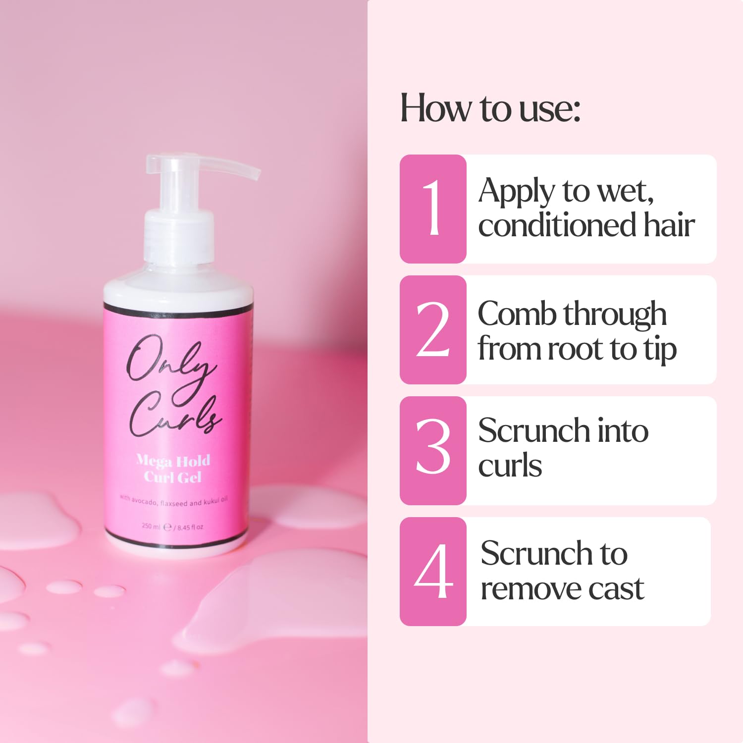 Only Curls Mega Hold Curl Gel 250ml