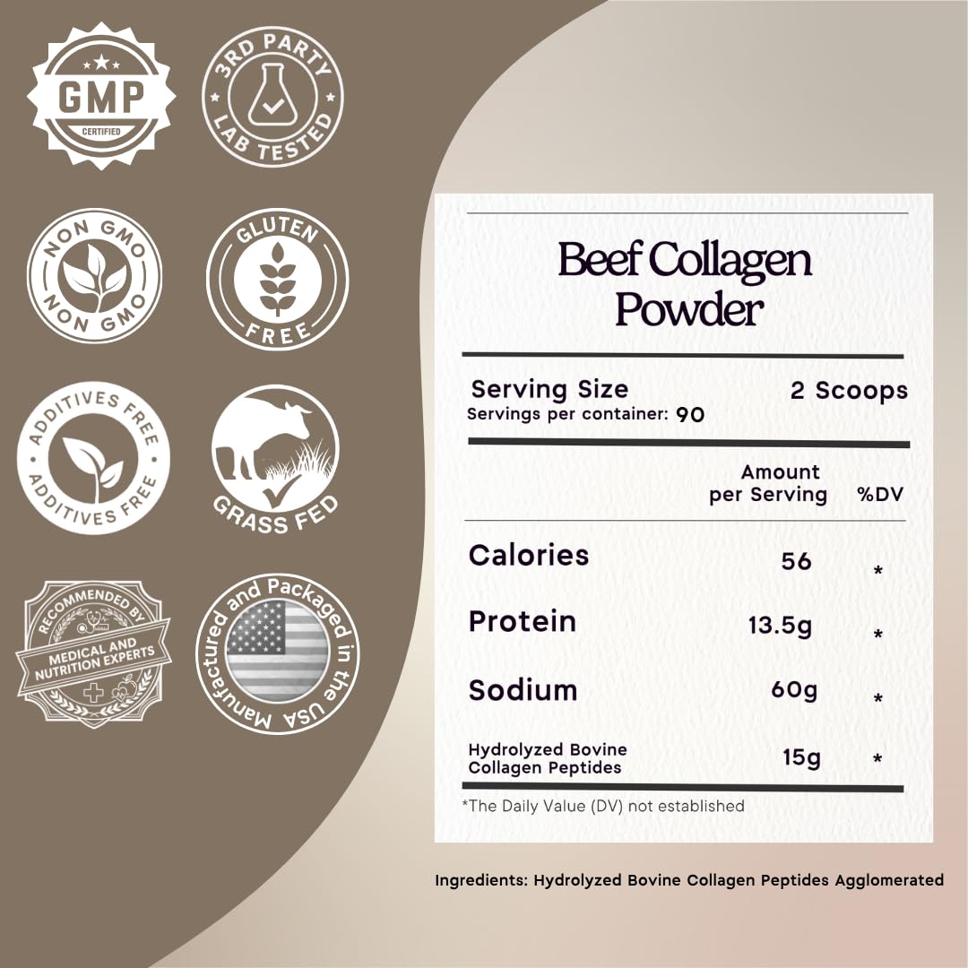 Zen Principle Grass-Fed Agglomerated Hydrolyzed Collagen Peptides 3 lb. Anti-Aging Protein for Healthy Hair, Skin & Joints. Paleo Friendly, GMO and Gluten Free, Pasture-Raised Bovine.