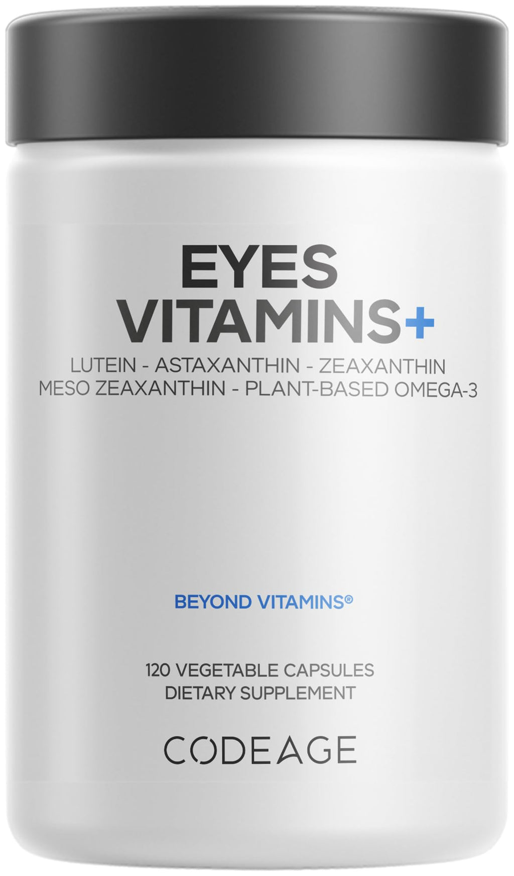 Codeage Eyes Vitamins, AREDS 2, Lutein, Zeaxanthin, Astaxanthin, 120 Cap