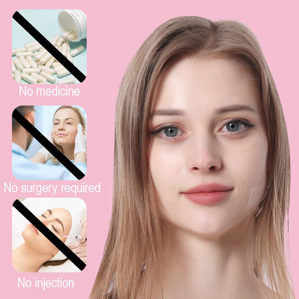 V Face Sticker, Facelift Tape with 8 Strings, Invisible Face Lifting Patches for Tightening Sagging Skin Around Neck, Eyes & Jowl (Transparent, 19 Pcs)