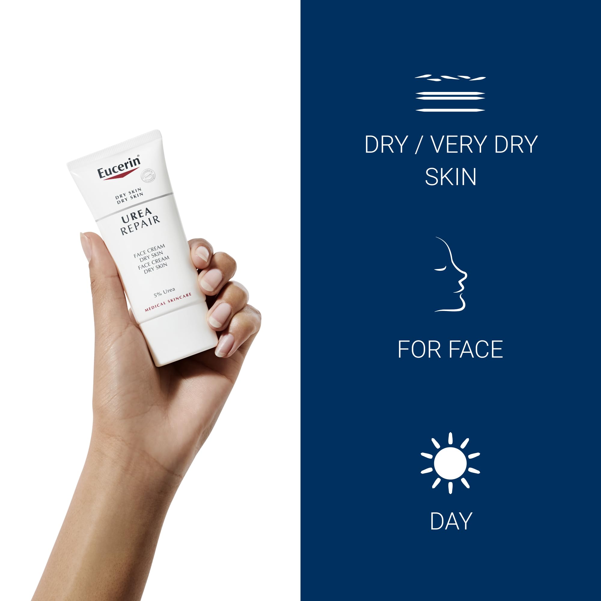 Eucerin Dry Skin Urea Repair Day Face Cream 5% Urea 50ml