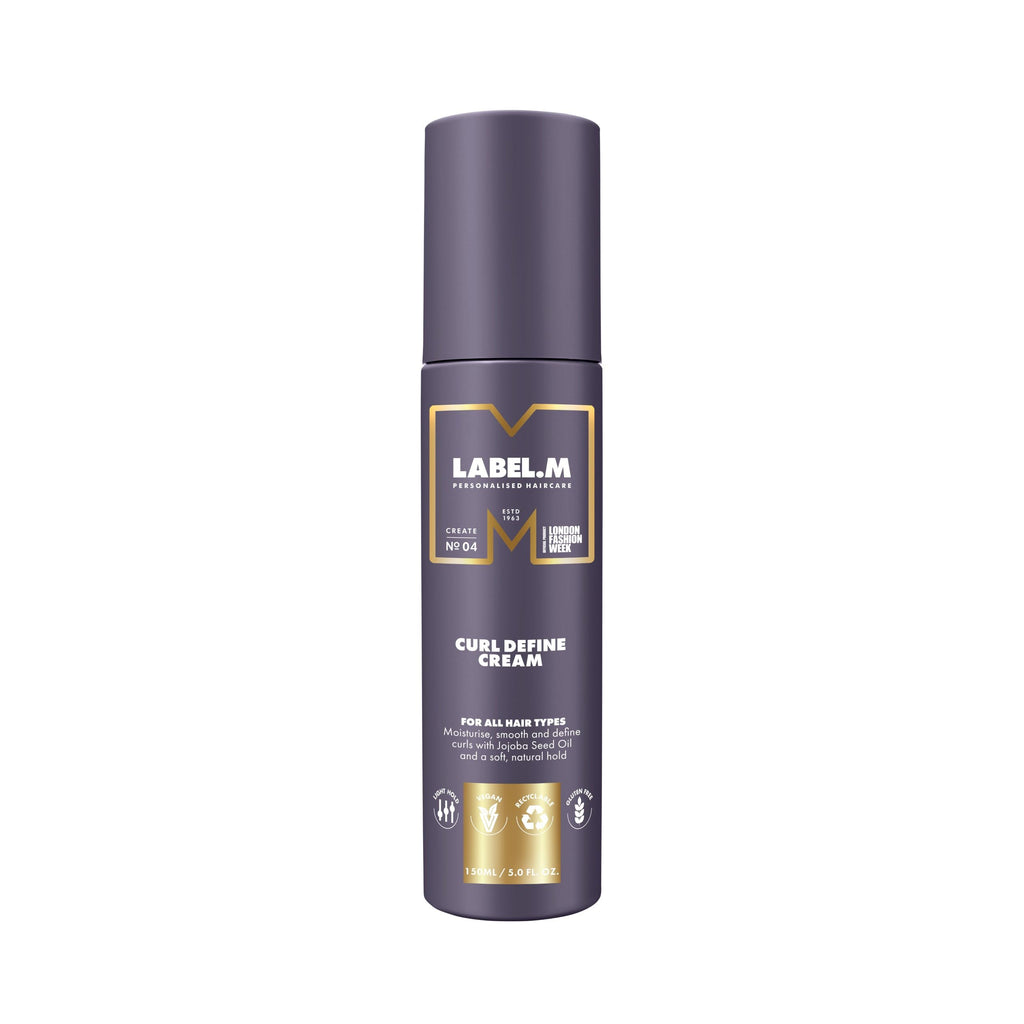 Curl Define Cream: Hydrating, Softening Styling, Smooth & Retain Curls/Waves, Sunflower/Jojoba Seed Oils, Moisture, Flyaway Reduction, Power Peptide Complex, Strength, Elasticity, Frizz-Free, 150 mL