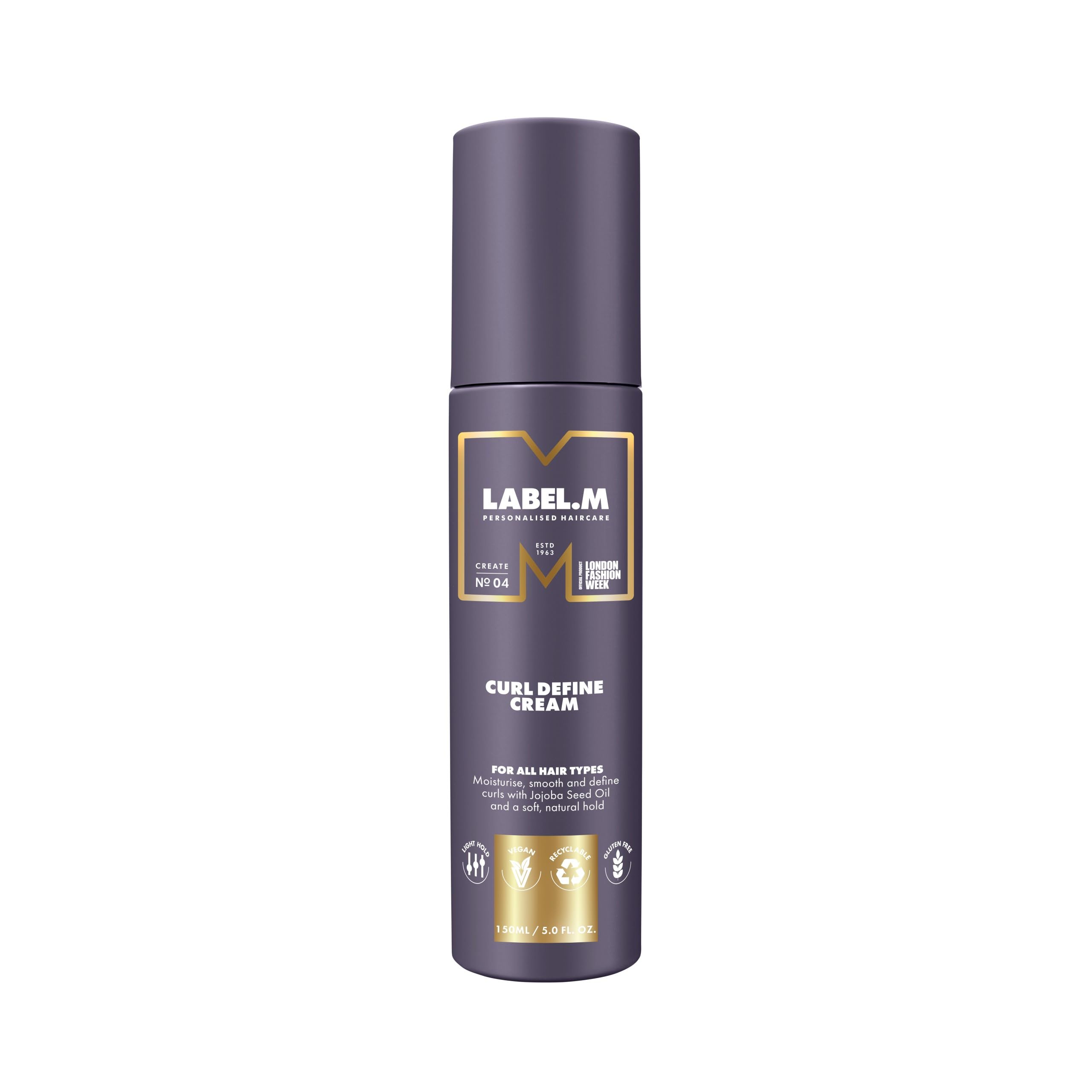 Curl Define Cream: Hydrating, Softening Styling, Smooth & Retain Curls/Waves, Sunflower/Jojoba Seed Oils, Moisture, Flyaway Reduction, Power Peptide Complex, Strength, Elasticity, Frizz-Free, 150 mL