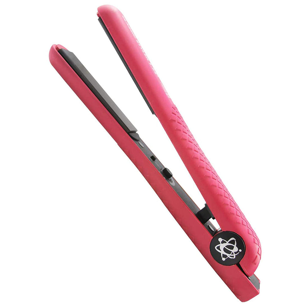 Evalectric Classic Styler Hair Straightener - 1.25" Ceramic Flat Iron with Floating Plates - Dual Voltage Hair Straightener - Negative Ion Technology - Travel Friendly - Pink