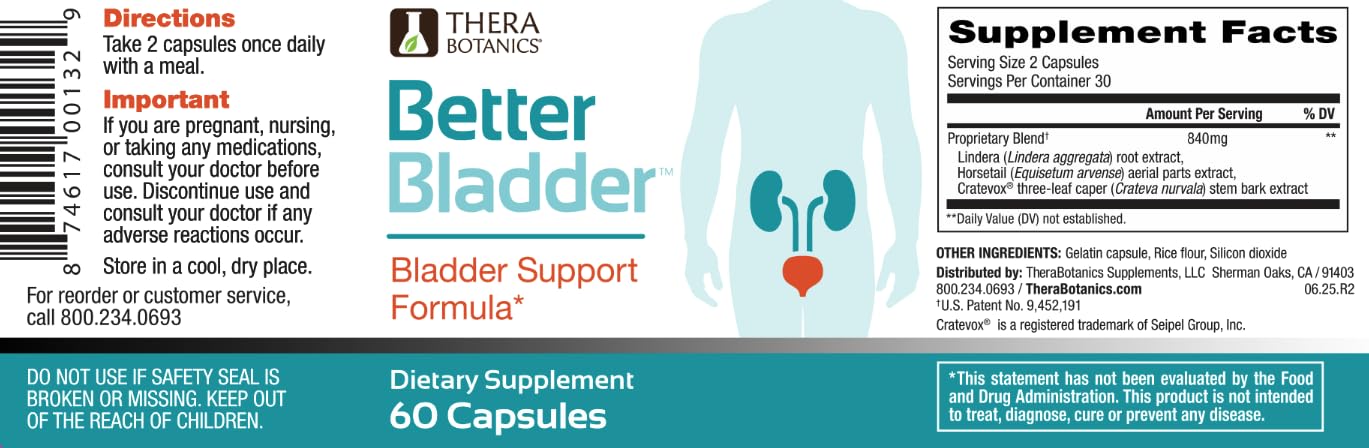 Better Bladder - Bladder Support Supplement for Men & Women, 60 Capsules