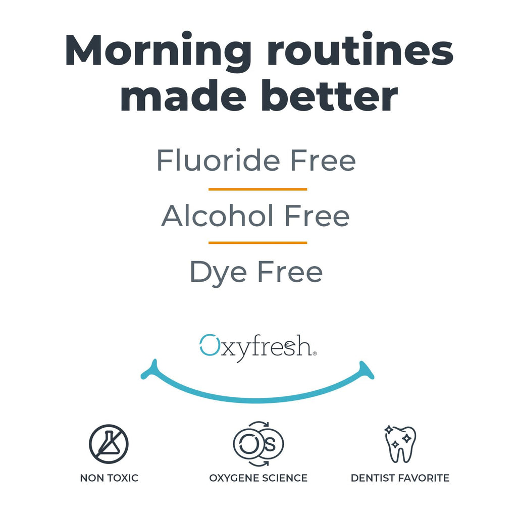Oxyfresh Lemon Mint Fresh Breath Mouthwash – Bad Breath Treatment – SLS & Fluoride Free – Alcohol Free, Gentle Nonburning with Xylitol & Essential Oils – 16 Fl Oz (Pack of 3)