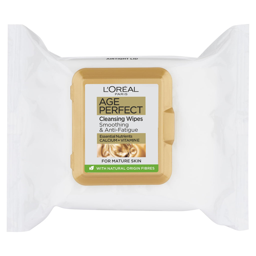 L'Oréal Paris Cleansing Wipes, Age Perfect, for Mature Skin, Pack 25 Wipes