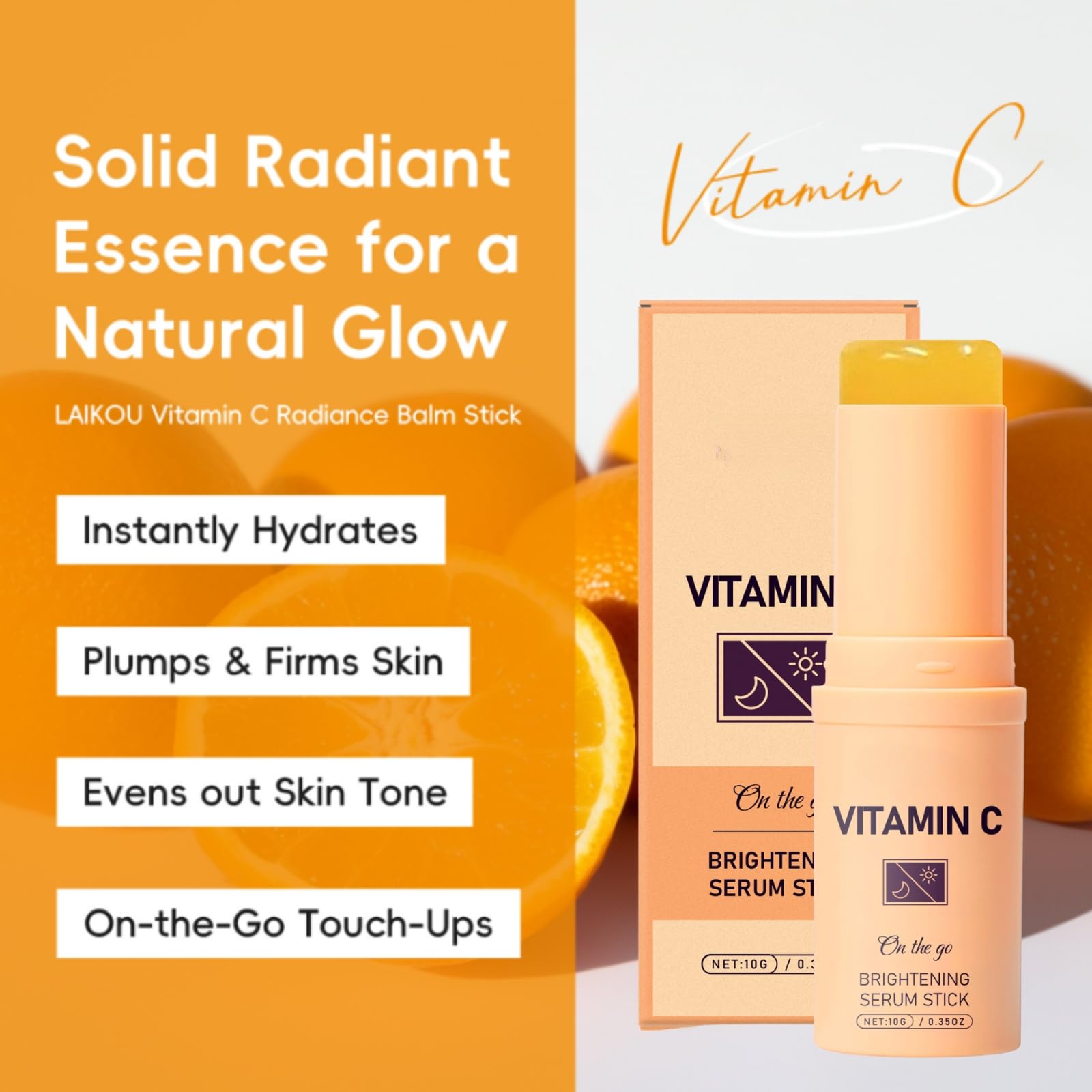 Vitamin C Eye Cream Stick - Vitamin V Serum Stick - Vitamin C Serum for Face Korean - Dark Spot Remover - Brightening Serums for Women - Reduce Fine Lines & Wrinkles