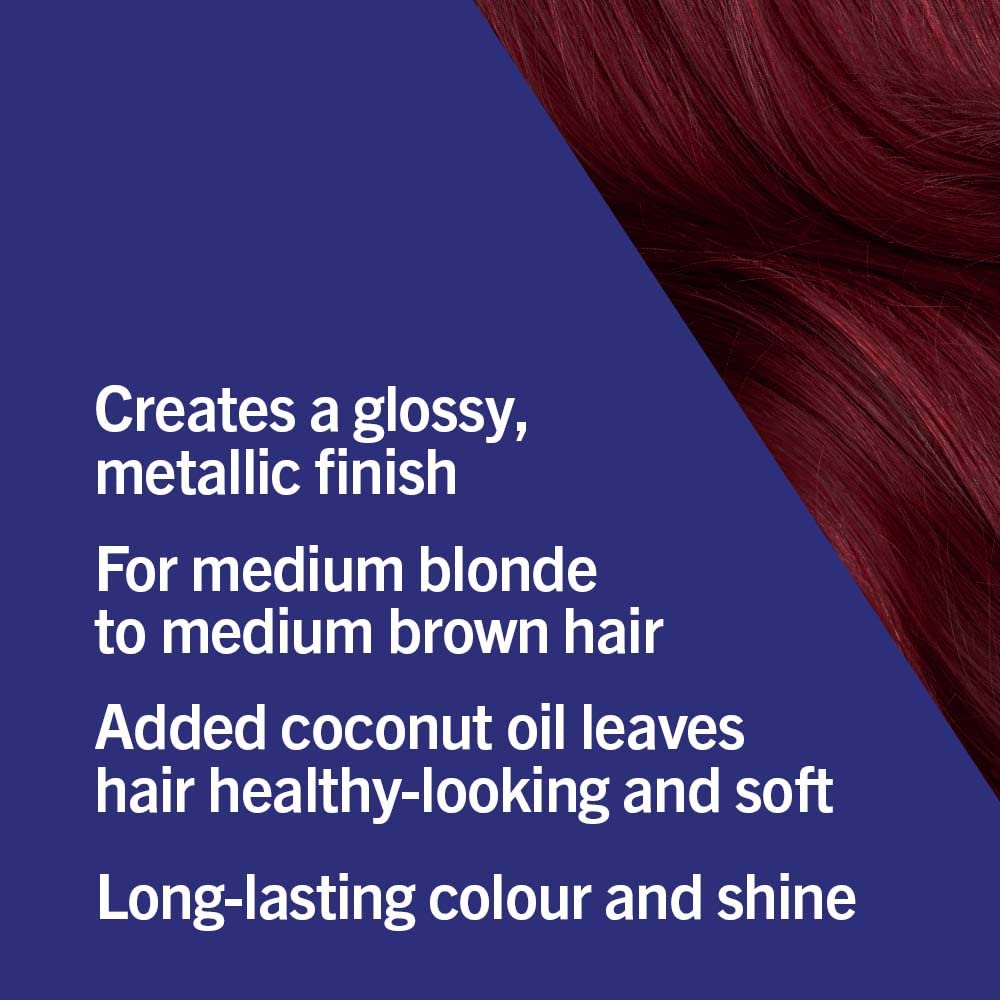 Schwarzkopf LIVE Urban Metallics Vibrant, Long Lasting, Permanent Red Hair Dye, Infused with Coconut Oil for Shiny Hair -Ruby Glaze U68