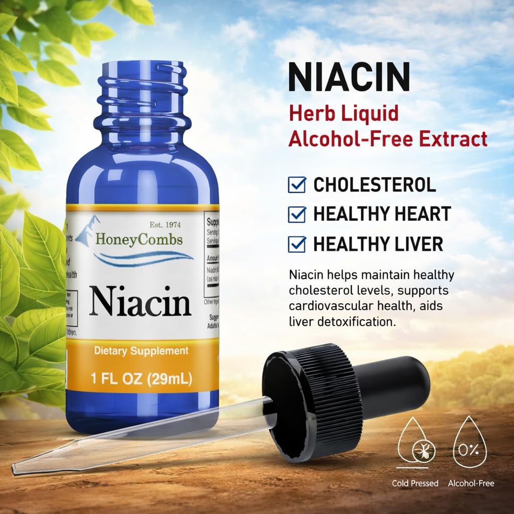 Vitamin B3 Niacin Liquid Drops 1 oz