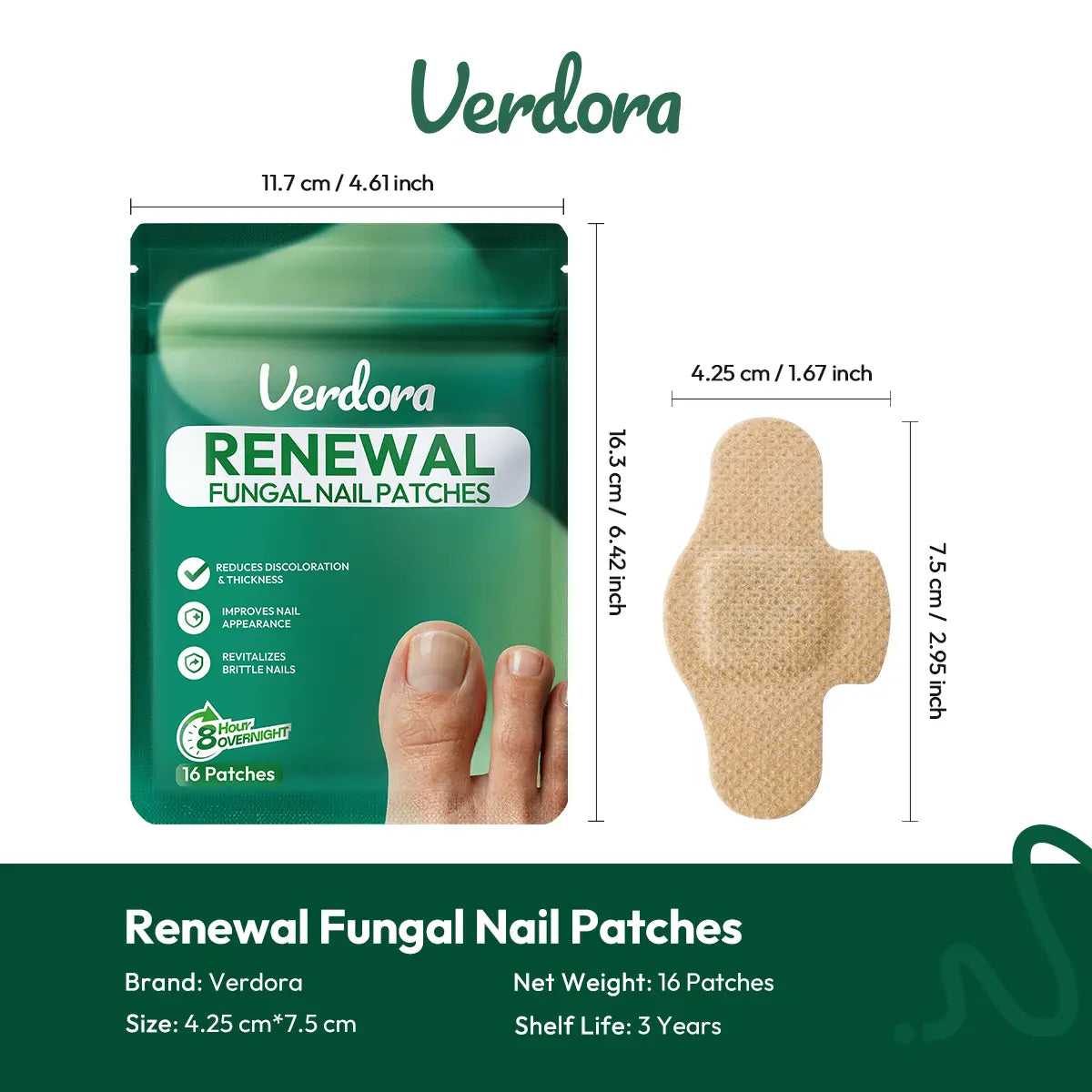 Fungal Nail Patches: 8 - Hour Overnight Solution for Healthy Nails