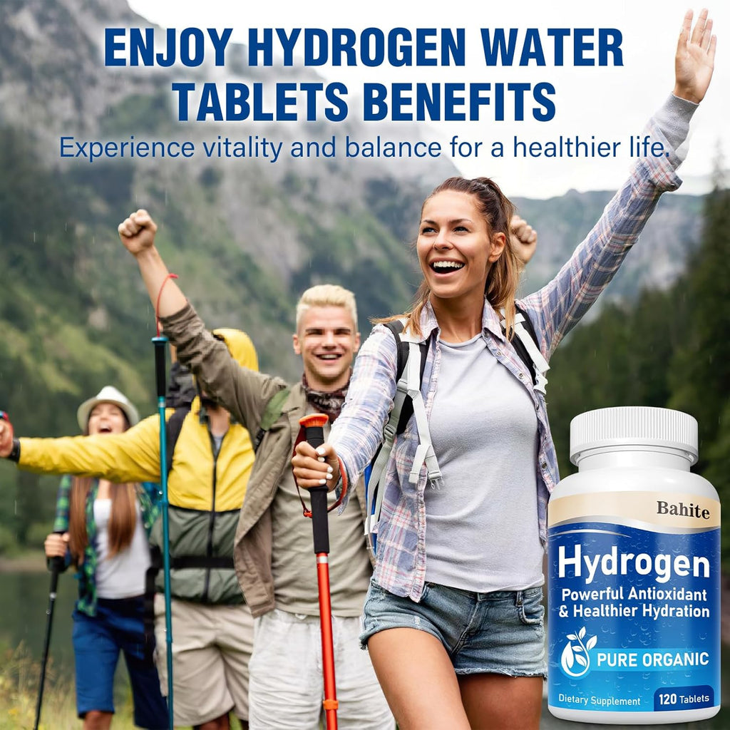 H2 Hydrogen Water Tablets with Magnesium, Molecular Hydrogen Tablets for Drinkin