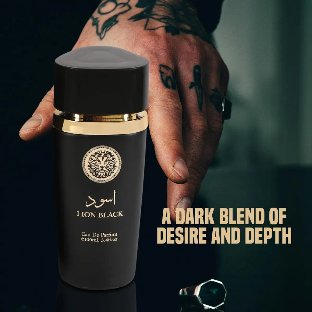 Lion Black Spray Perfume Eau De Parfum for Men - 100Ml/3.4Fl.Oz. - Men'S Fragrance