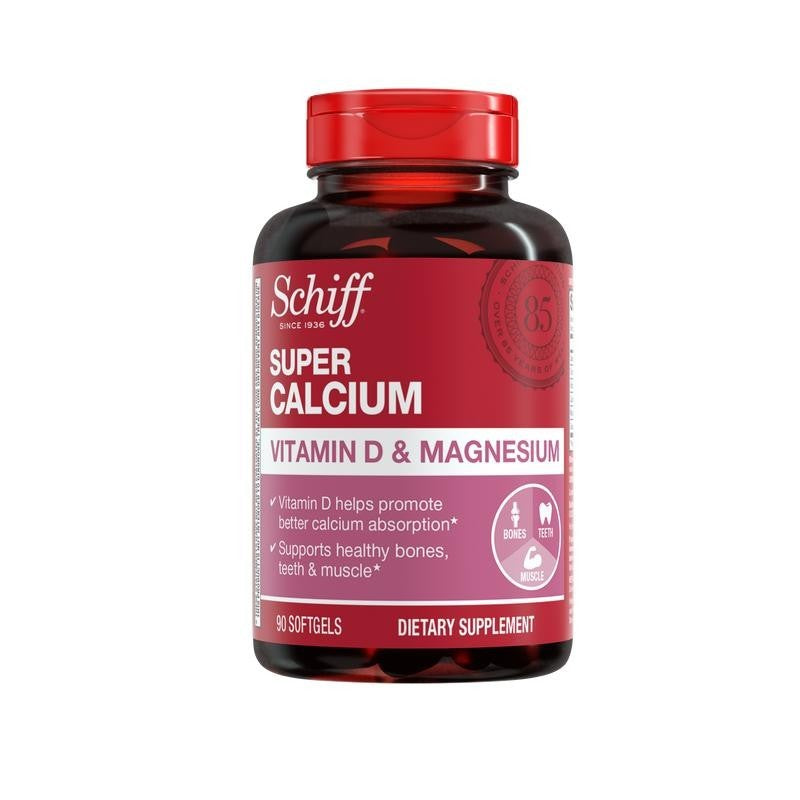 Schiff Super Calcium 800Mg plus Magnesium with Vitamin D3, 90 Softgels - Ca