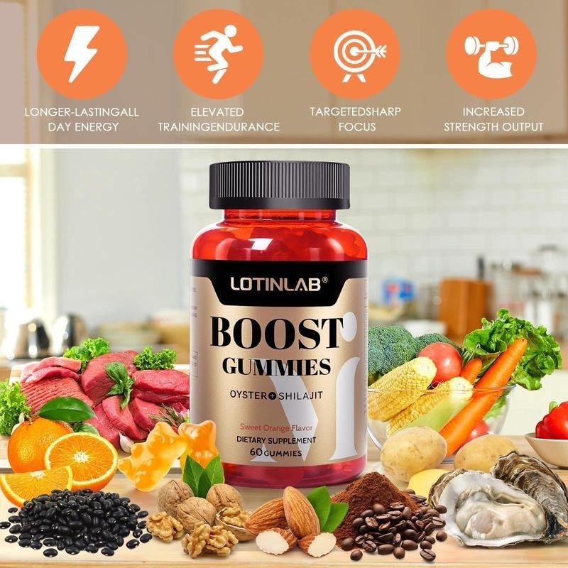 LOTINLAB BOOST GUMMY - Daily Dietary Supplement for Strength with Vitamin B3, Oy