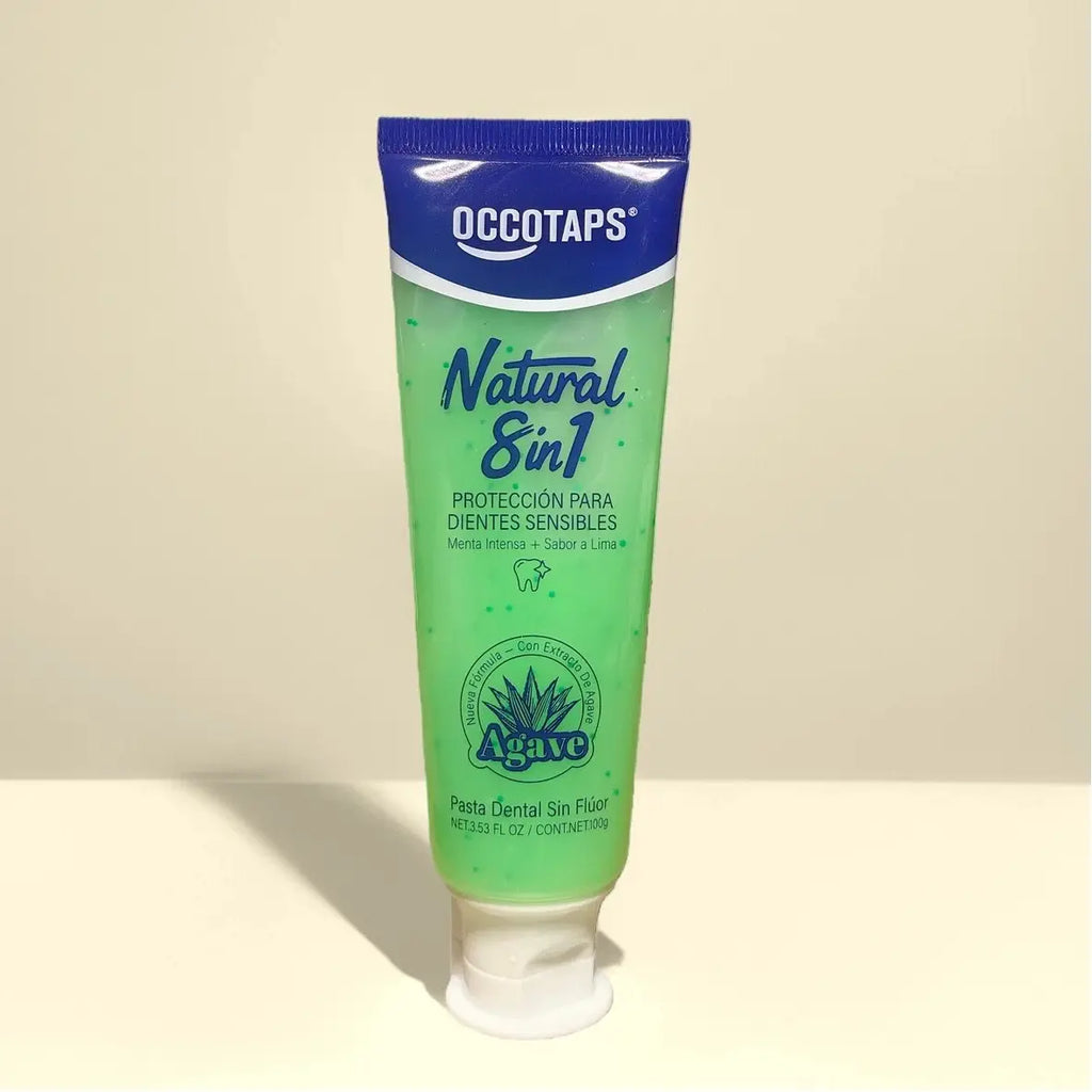 #Summervibes OCCOTAPS Agave Natural Herbal Toothpaste with Blue Agave Extract Brightens Teeth Strengthens Enamel Fluoride-Free Probiotics Mint Niacinamide - Oral