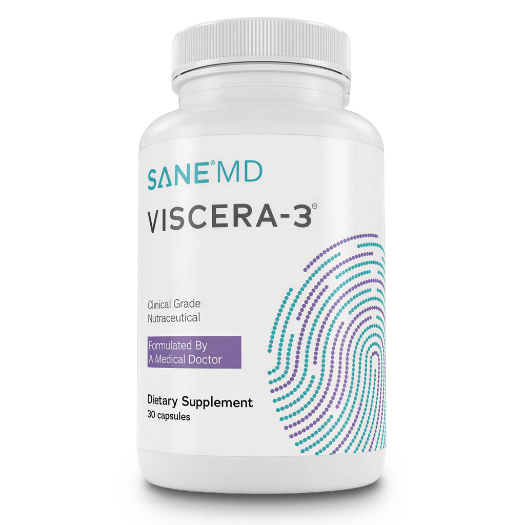 SANE MD Viscera-3 Gut Health Supplement, CoreBiome Formula, 30 Capsules
