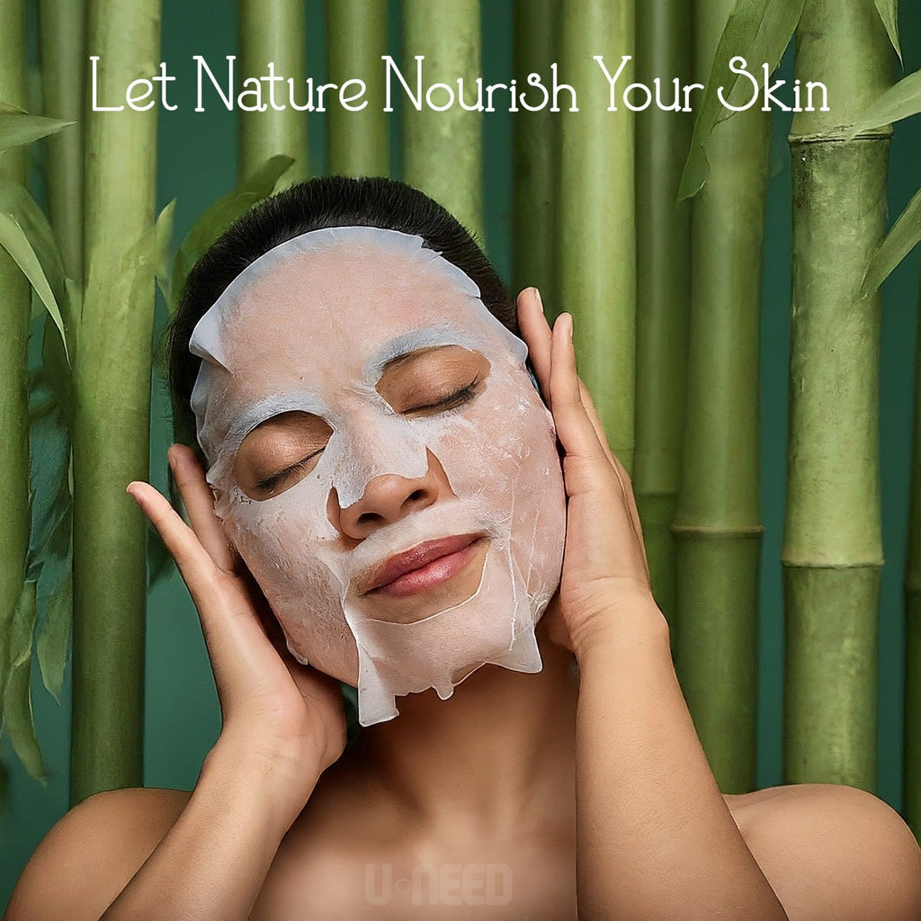 U-NEED 100 pcs Korean Face Sheet Mask (10 Types x 10 pcs) Natural Facial Mask Sheet | Tencel | Skin Care | Made in Korea | Moisturizing & Tightening | Pigment Balancing | K-Beauty