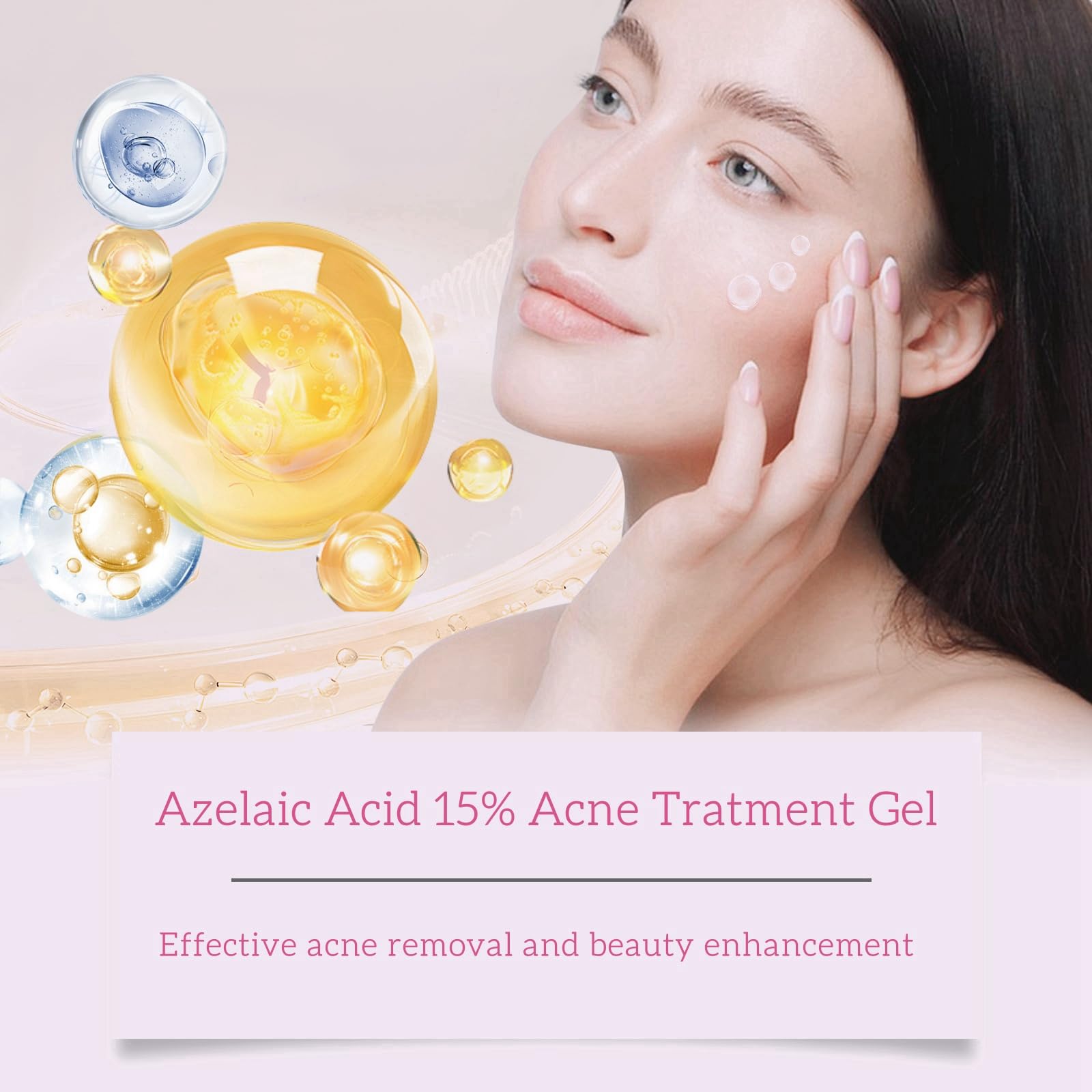 Azelaic Acid 15% Acne Tratment Gel,Azelaic Acid Serum Cream with Niacinamide & Vitamin C,Anti Acne Gel for Spot Prone Skin,Face Serum for Women,Hydrating Serum,Moisturiser Face,Serums Skincare