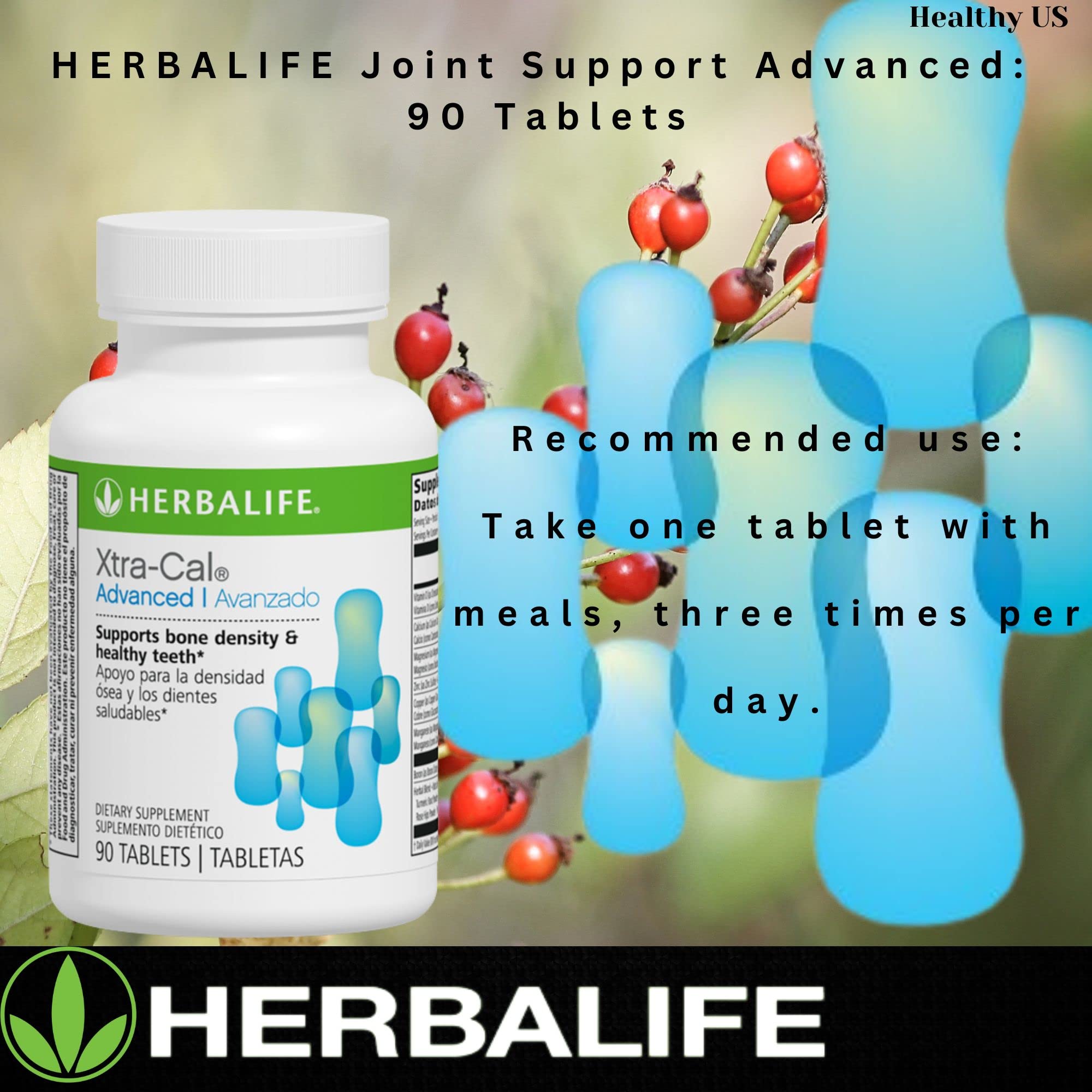 Herbalife Xtra-Cal Advanced: Tablets with Vitamin D and Minerals, Rich in Calcium (90 Tablets)