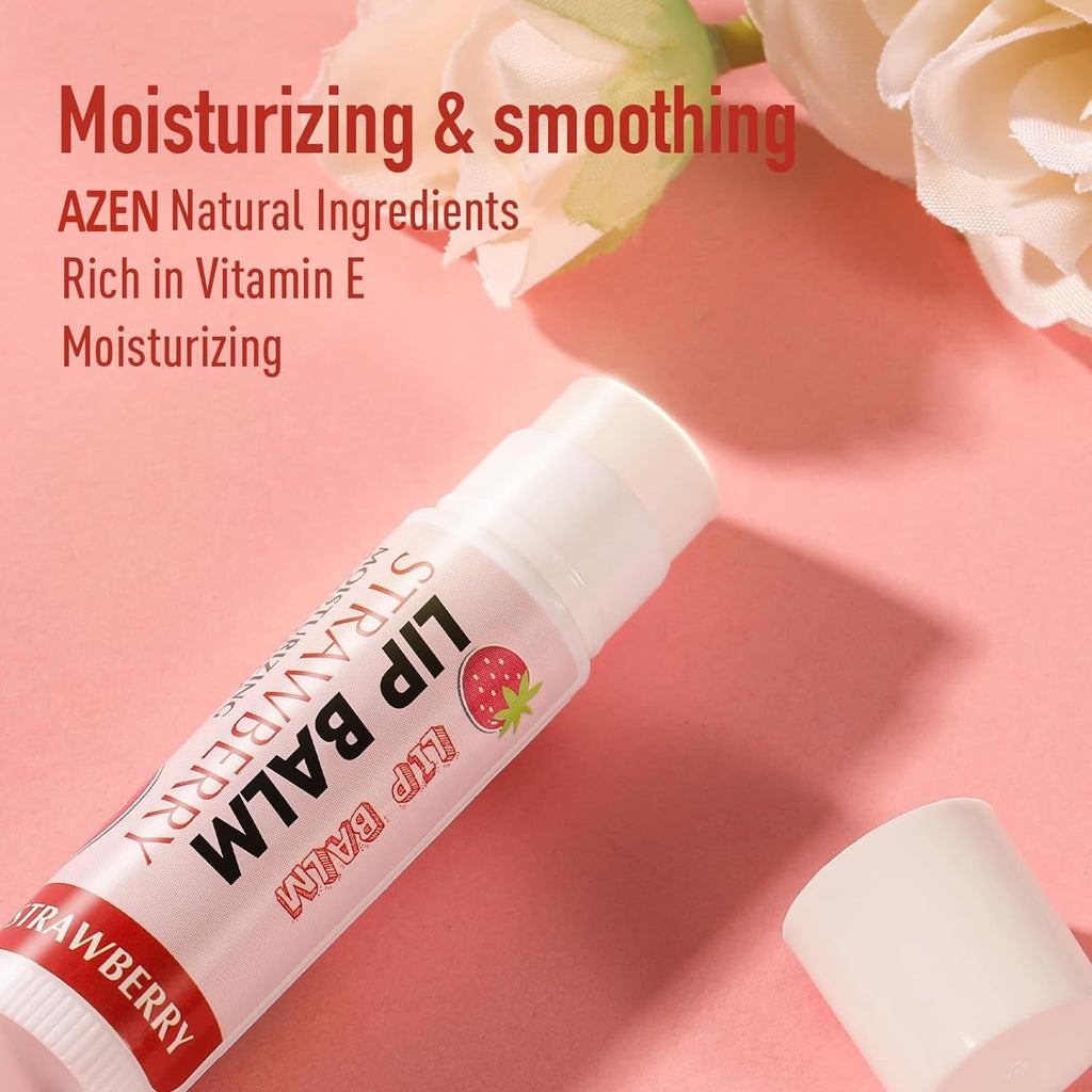 AZEN 120 Pack Lip Balm Bulk, Moisturizing Lip Balms for dry cracked lips, Mothers Day Gifts Easter Basket Stuffers - 12 Flavors