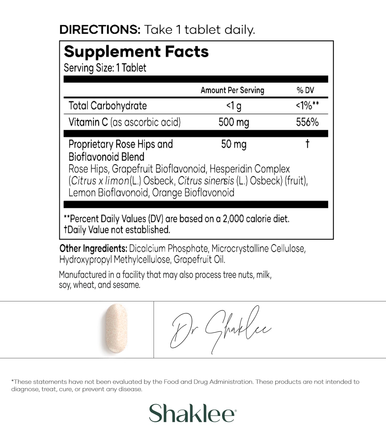 Shaklee - Sustained Release Vita-C® 500 mg - 180 Tablets