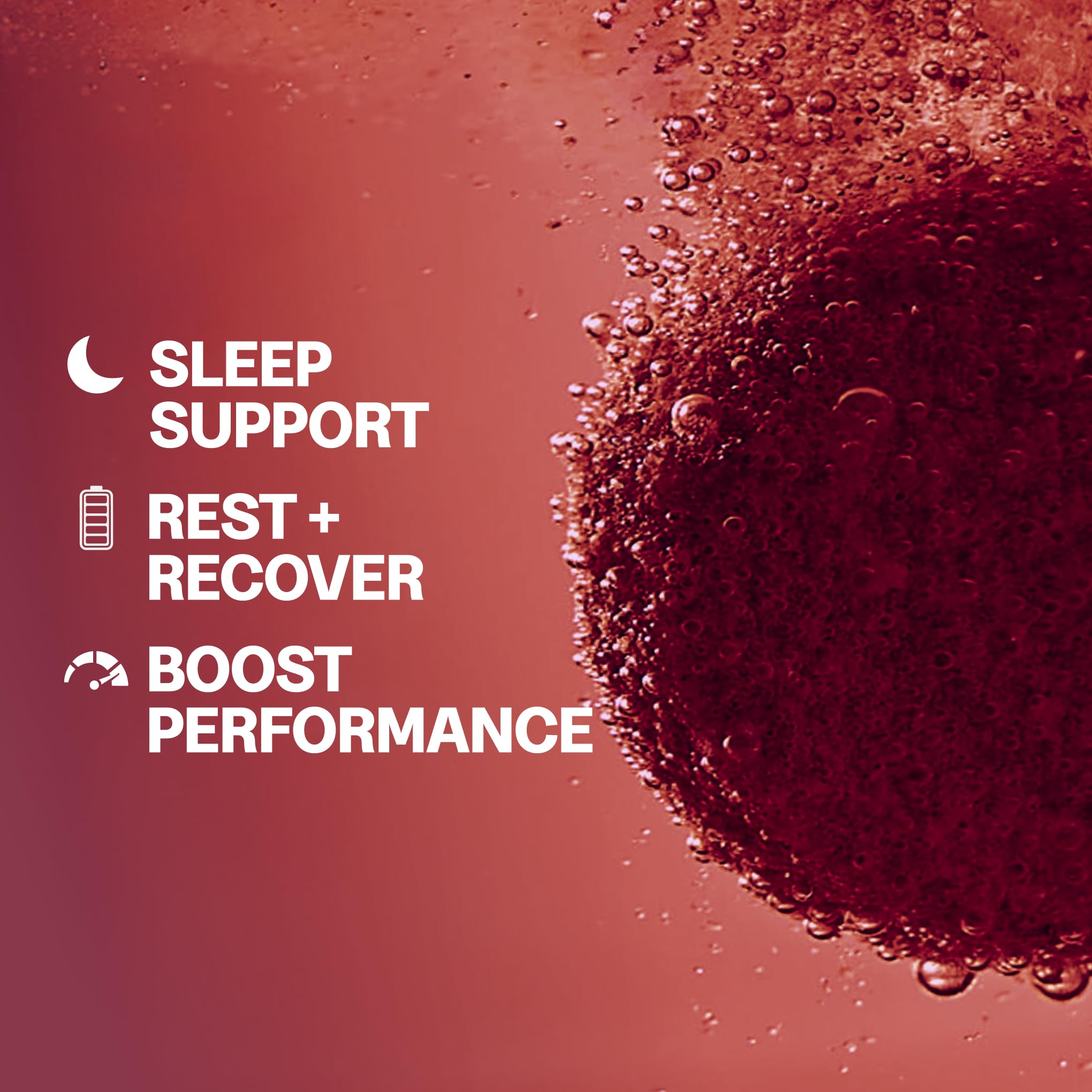 Tonic Health Rest and Recovery Effervescent Tablets - 300mg Elemental Magnesium, Ashwagandha, Lemon Balm - No Sugar, Magnesium Glycinate - Relax and Recharge, Calming Cherry 20 Count