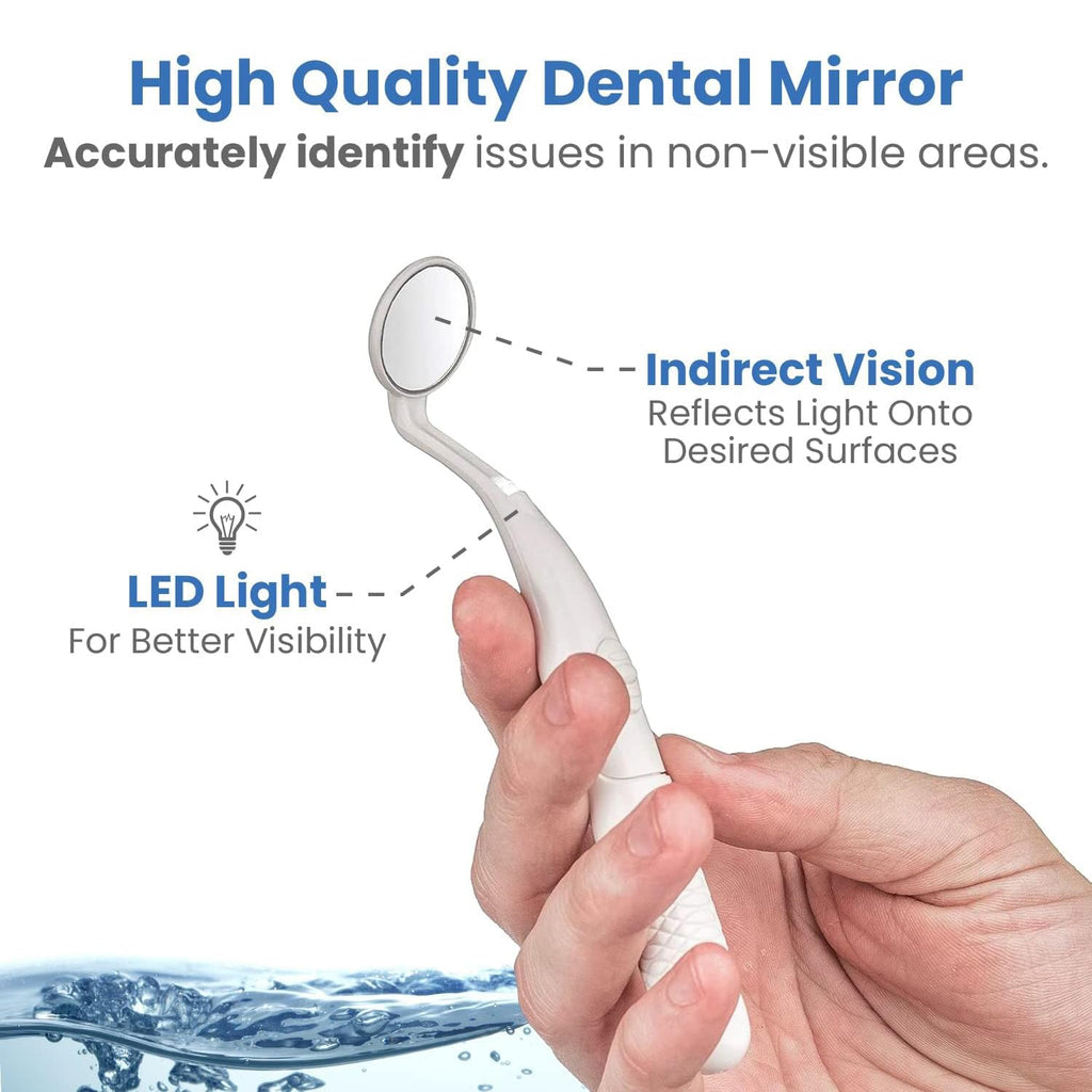 AquaSonic Home Dental Center Rechargeable Power Toothbrush & Smart Water Flosser - Complete Family Oral Care System - 10 Attachments and Tips Included - Various Modes & Timers (White)