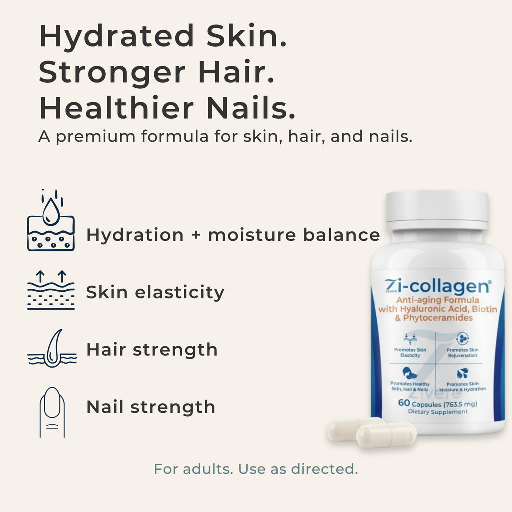 Zi-Collagen Marine Collagen Capsules for Skin, Hair & Nails