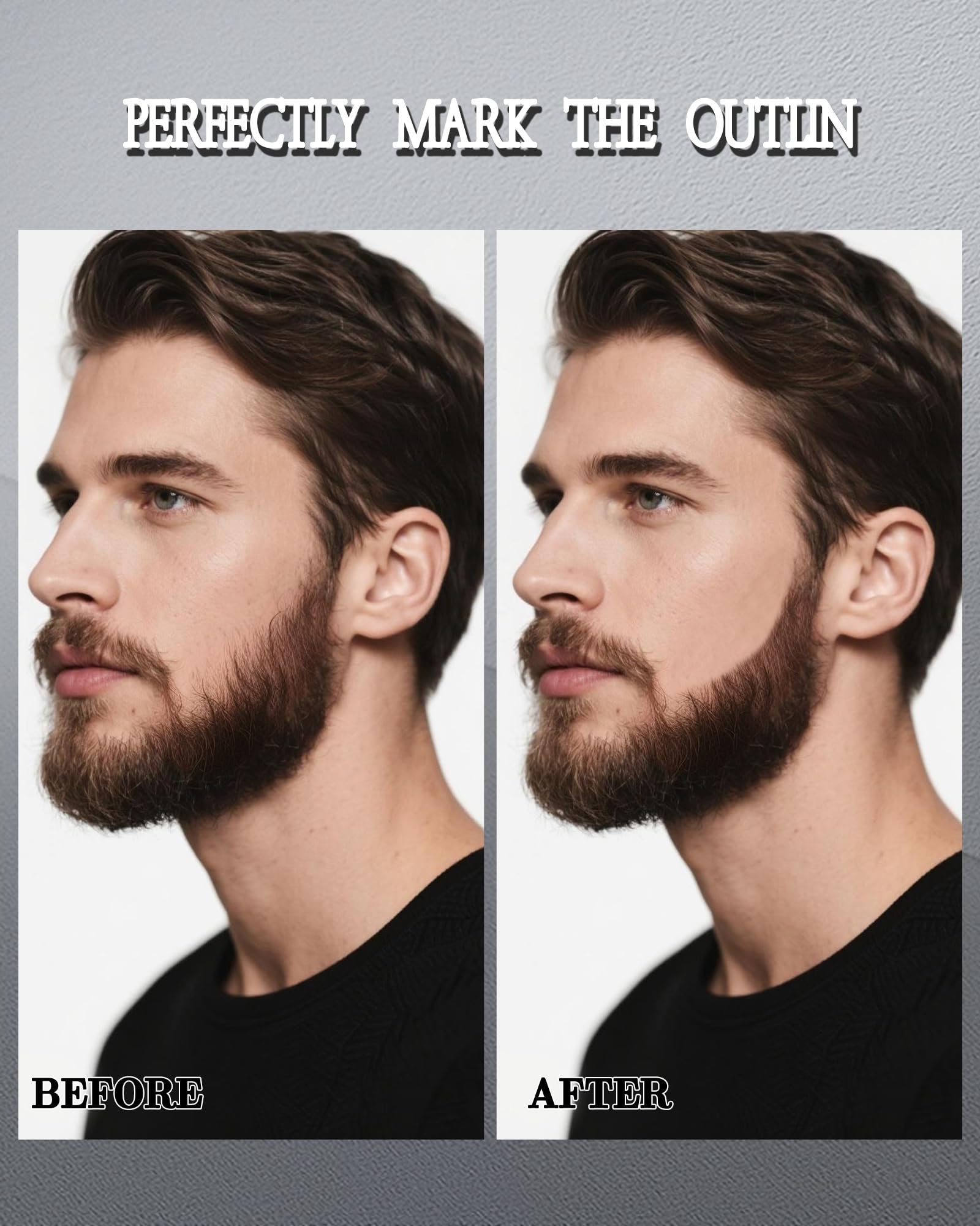 12 Pcs Barber Pencil for Lineup, White Magic Smudge-Proof Beard Pen Hairline Pencils Barber Chalk Set with Sharpener, Edge Hair Design Hairline Outliner Pencil & Beard Shaping Guide Pen for Men Makeup