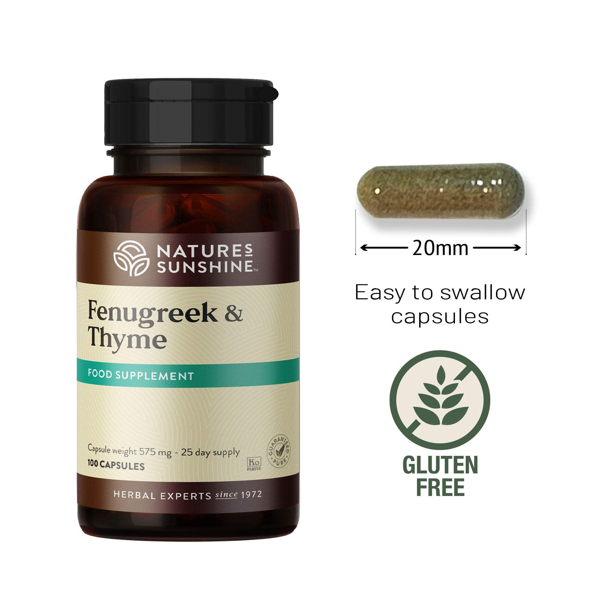 Fenugreek & Thyme - 100 Capsules - 25 Day Supply