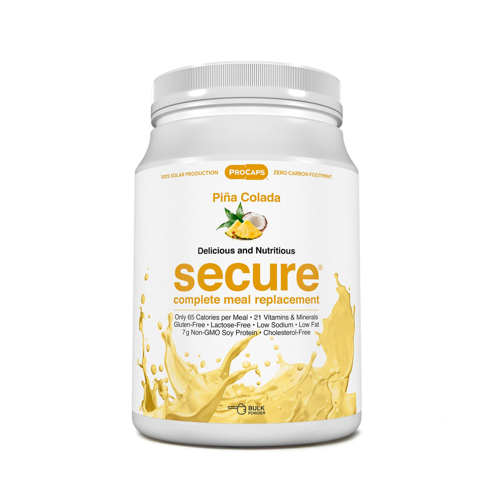ANDREW LESSMAN Secure Soy Complete Meal Replacement - Piña Colada 30 Servings - Only 65 Calories, 7g Non-GMO Soy Protein, Vitamins and Minerals, Low-Fat, Nutritious and Delicious, Mixes Instantly